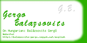 gergo balazsovits business card