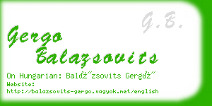 gergo balazsovits business card